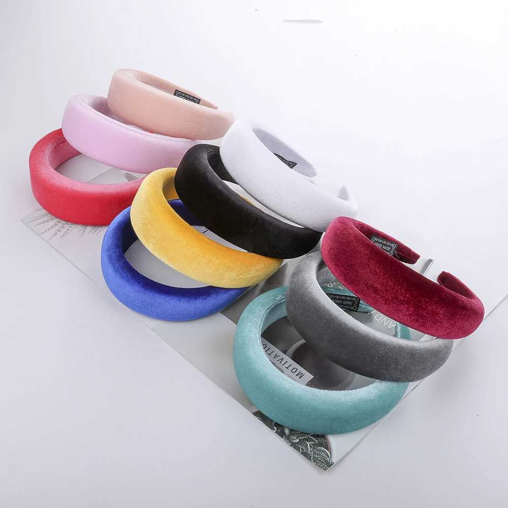 Large Wide Velvet Twist Sponge Band Padded Hair Hoops Hairbands for Women Girl Wavy Braided Bands Hair Accessories X250812