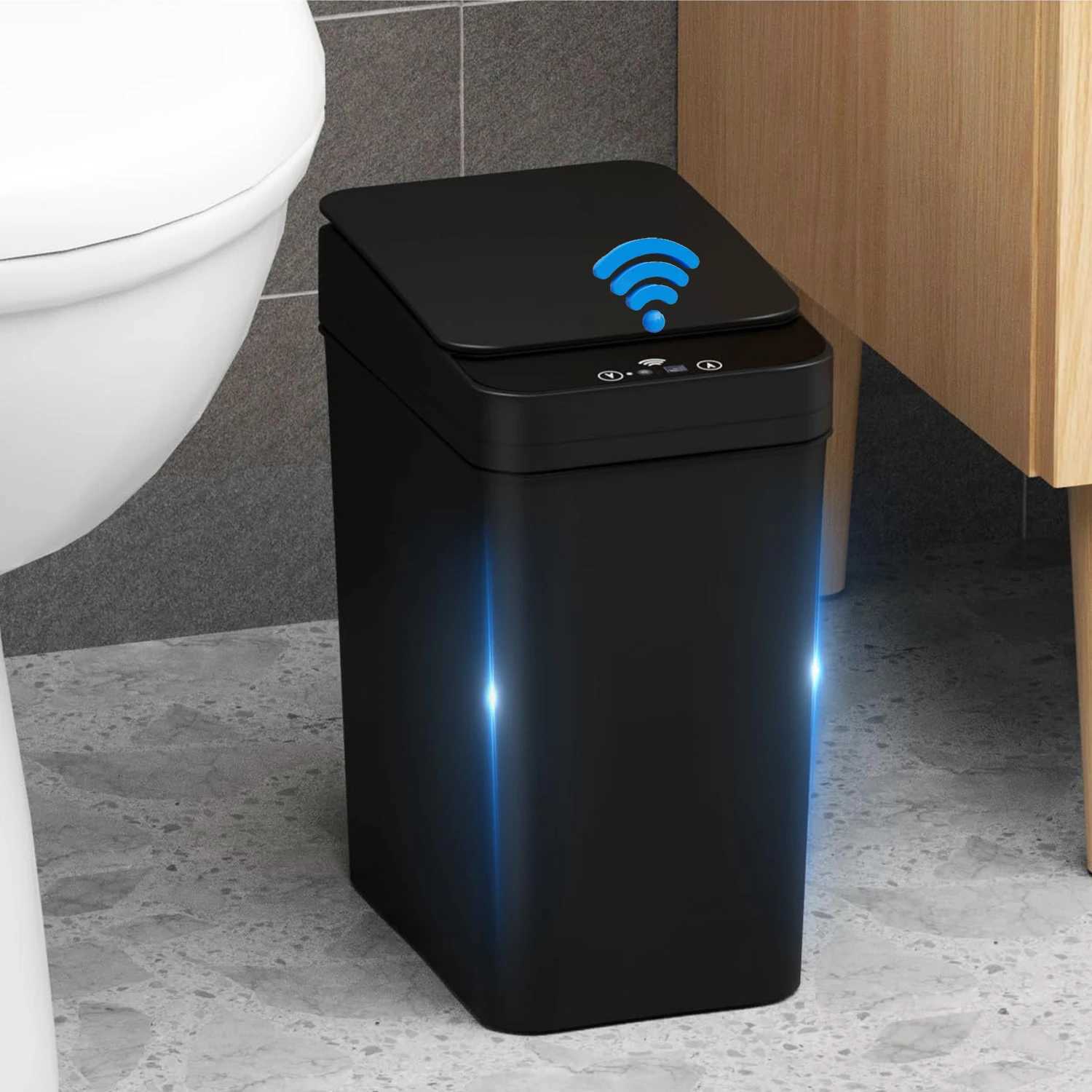 12L Automatic Motion Sensor Touchless Waterproof Trash Can with Lid Smart Electric Trash Can for Kitchen Y250812