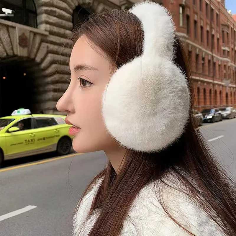 Ear cups warm winter womens ear covers ear cups warm ears imitation fox fur ear protection cute girls foldable plush ear bags XJ250812