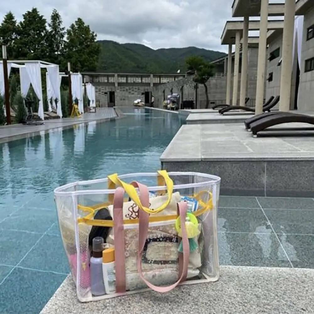 PVC Transparent Beach Single Shoulder Women Handbags Storage Bag