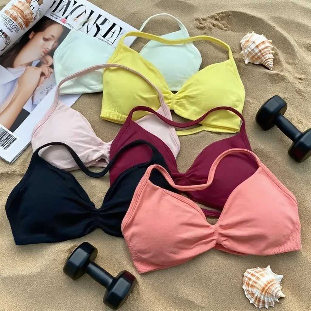 WHENG Strappy Sports Bra Seamless Women Suspender Padded Halter Gym Design Sense Top Bra Fitness Scratch Workout Vest Z250812