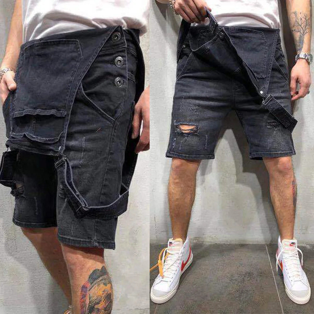 Fashon Mens Bib and Brace Overalls Work Trousers Dungarees Casual Jumpsuit Romper Black Blue 250729