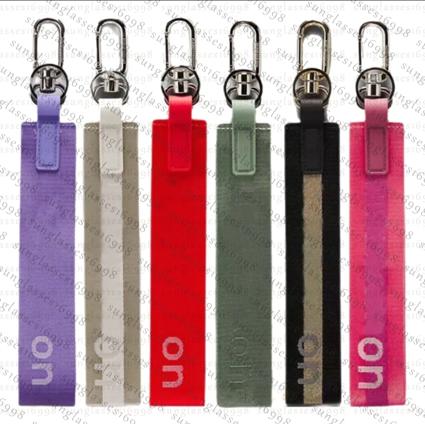5A Lady lululines letter keychain Designer Key pendant Anti-loss Clothing bag Accessories Waist Bag Portable men's car keychain