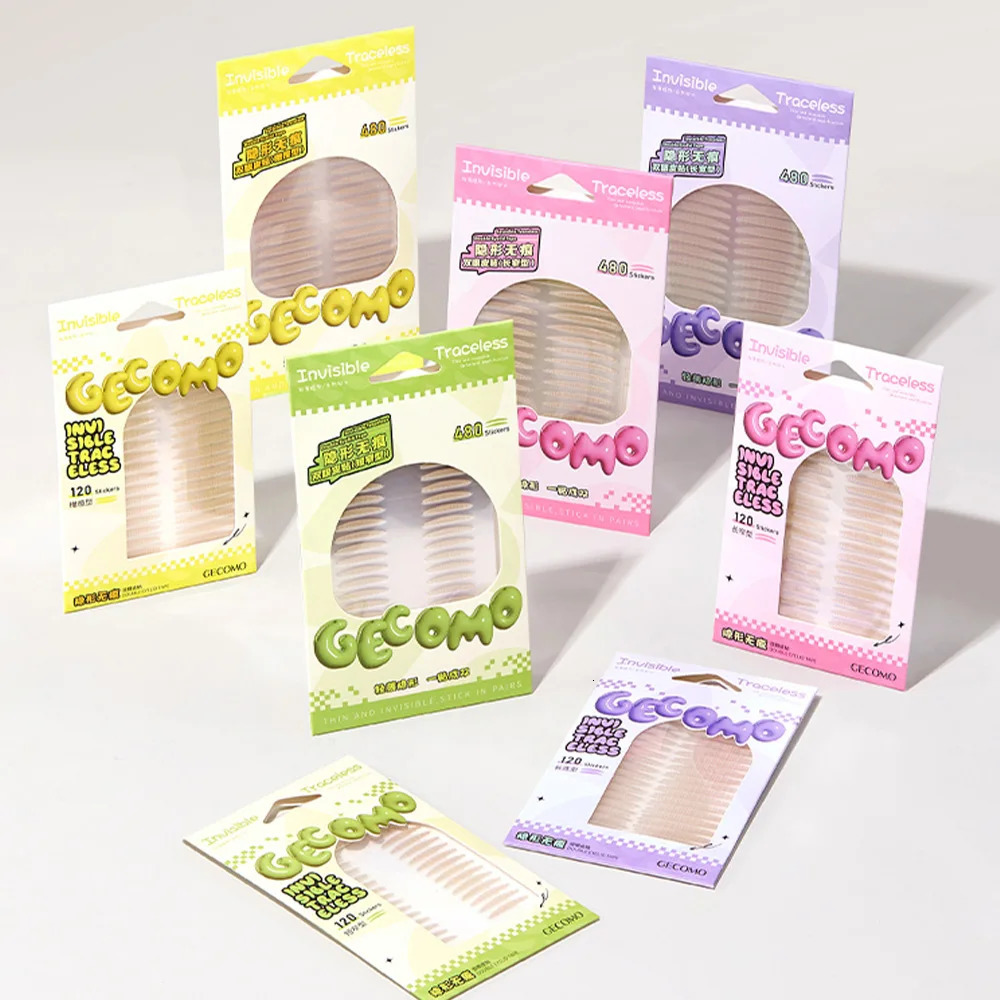 GECOMO 120/240 Invisible Double Eyelid Stickers Natural Traceless High Adhesive Waterproof Single Eyelid Tapes Beauty Tool 250807