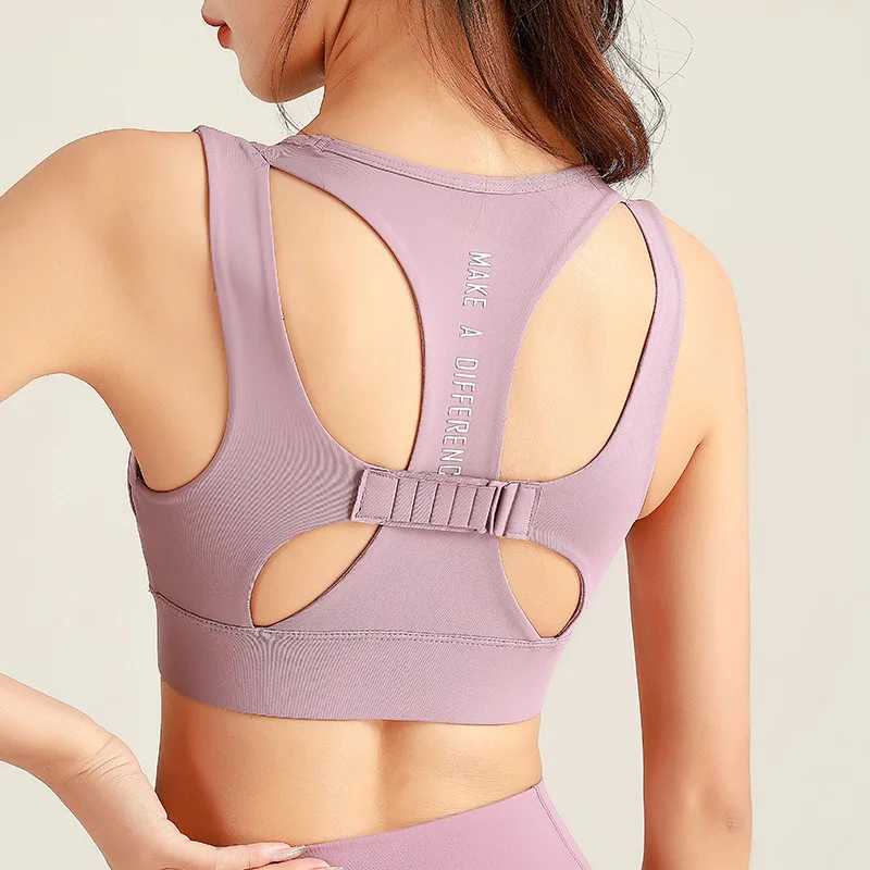 Women Sport Bras Shockproof Workout Running Gym Bra Hollow Out High Impact Sports Bra Fitness Vest Padded Tank Tops Active Z250812