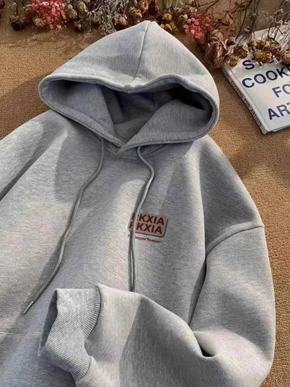 American hoodie mens hooded autumn 2025 new trendy loose couple jacket Y250811