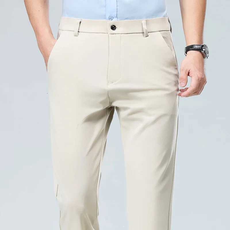 29-42 Mens Suit Pants Stretch Solid Smart Casual Dress Trousers Men Office Suit Pants Spring Autumn Straight Business Trousers W250812