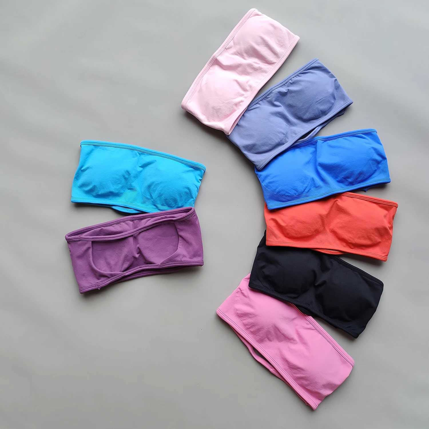 ARFTE Backless Bandeau Sports Bra Gym Women Top Crop Tube Seamless Bras Tops Workout Sportswear Push-up Fitness Gym Bra Z250812