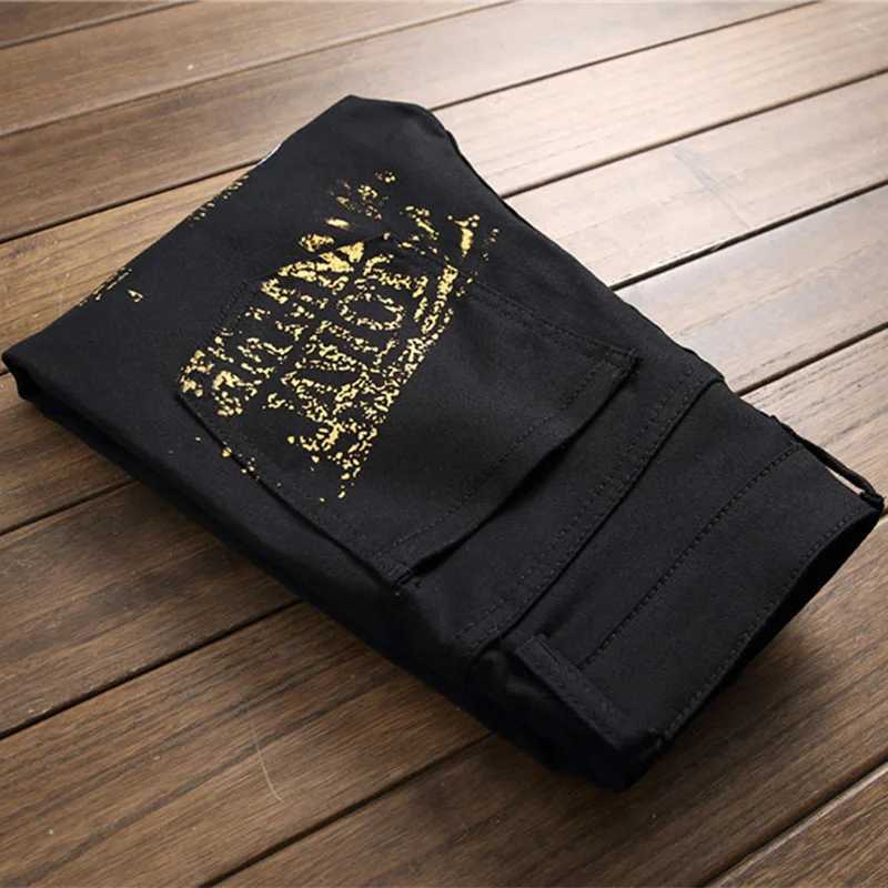 Street Printed Button Mens Straight Pants Fashionable High Waist Colorful Graffiti Print Zipper Denim Pants Retro Mens Trousers X250812