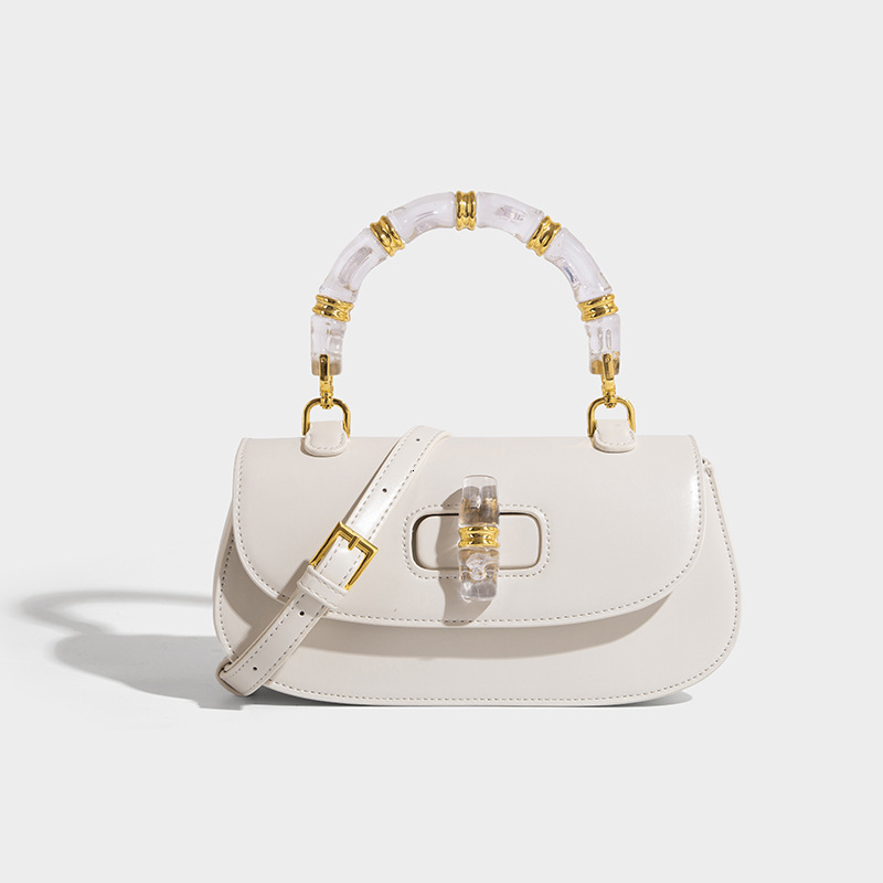 new fashion bag saddle bag bamboo knot bag Chinese style shoulder bag designer bag multifunctional women s crossbody bag retro handbag