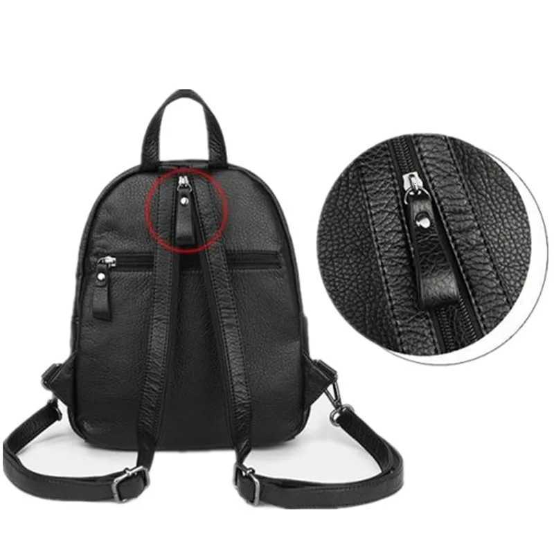 Anti-theft Soft PU Leather Backpack Women Vintage Shoulder Bag Ladies Mini Travel Backpack School Bags mochila feminina Y250811
