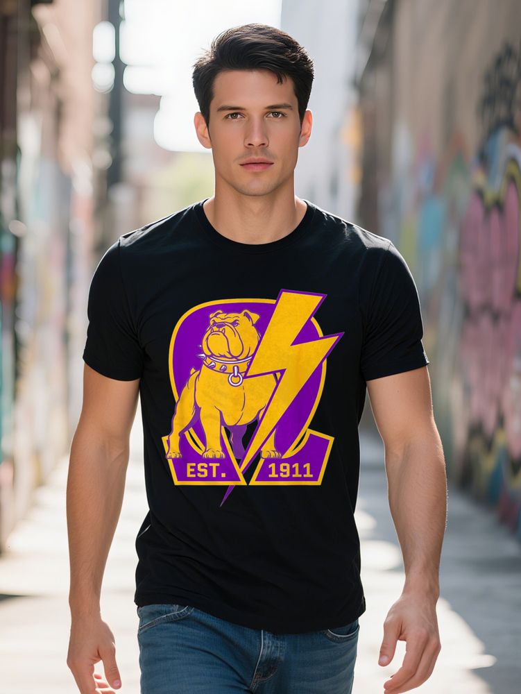 Fraternity Psi Phi Ques Bulldog Selected Fun Design DIY Pure Cotton Rich Patterns Soft Breathable Casual And