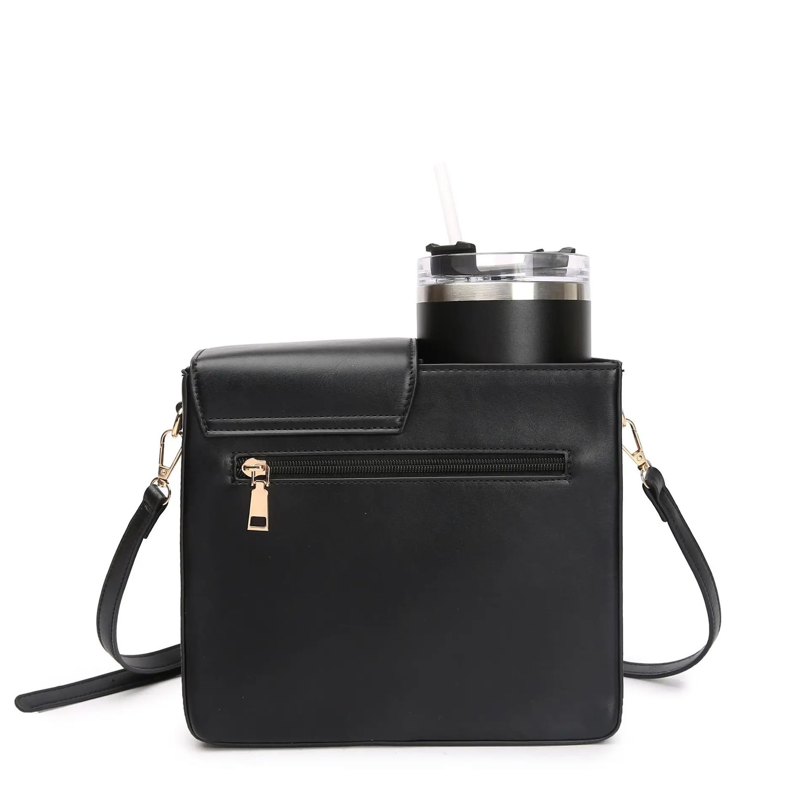 Portable outdoor beverage bottle bag multifunctional leather cup holder storage bag shoulder crossbody bottle bag 250809