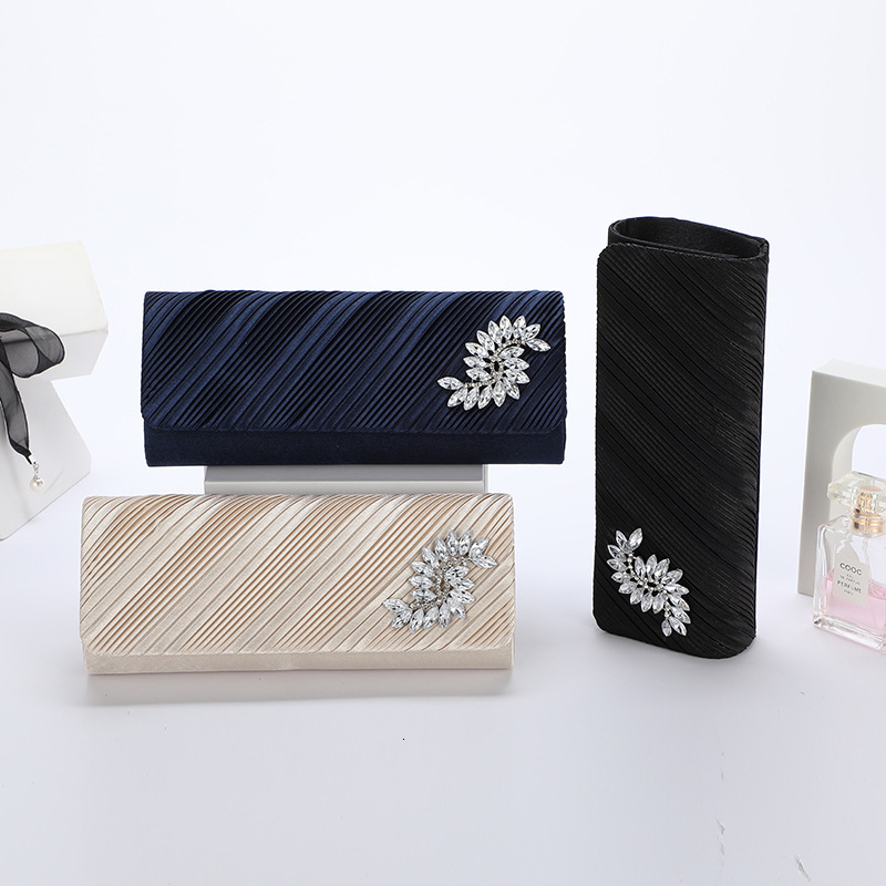 2025 Autumn New Women's Wallet New Light Luxury Minimally Folded Women's Handbag Women's rhinestone Decorative Designer Bag