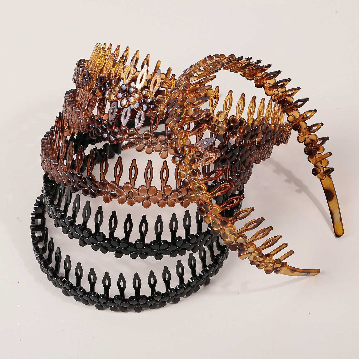 3/6pcs Flower Band for Girls Plastic Hairband Fem Hair Hoop Wear Teeth Hairband Band Wen Hair Accessory X250812