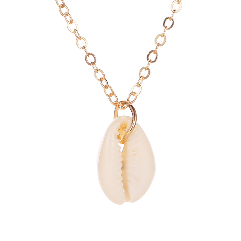 Ethnic Natural Shell Necklace Simple Ocean Style Beach Fashion Collarbone Chain