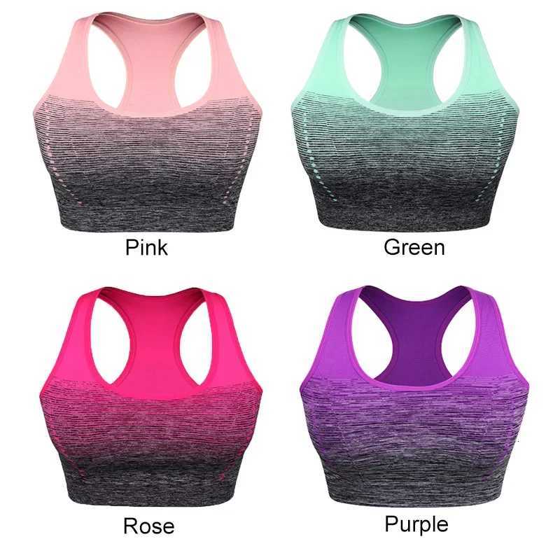 Sports Bra High Stretch Breathable Top Fitness Women Padded for Running Gym Seamless Crop Bra Gradient Sport Bra Z250812
