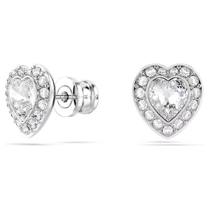 JZM high quality 925 silver heart-shaped design crystal diamond inlaid exquisite earrings luxury jewelry wholesale