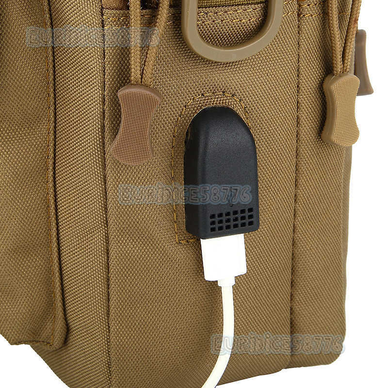 Camouflage Single Shoulder Bag Mens Outdoor Messenger Backpack Tactical Single Shoulder Bag Three Usb Charging Handbag H250811