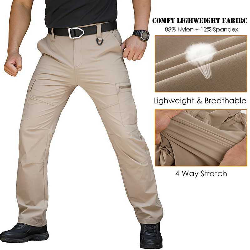 Mens Lightweight Hiking Pants Quick Dry Water Resistant Tactical Work Outdoor Fishing Cargo Trousers X250812