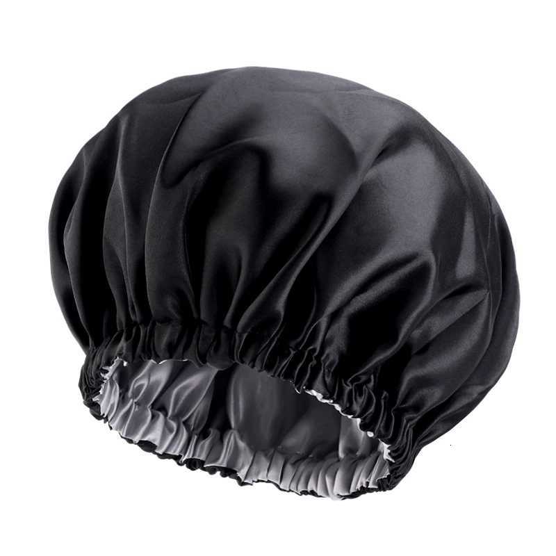 Double Layer Nightcap Bonnet Elastic Night Cap Haircare Women Beauty Salon Hat Headwear Shower Bathroom SuppliesXJ250812