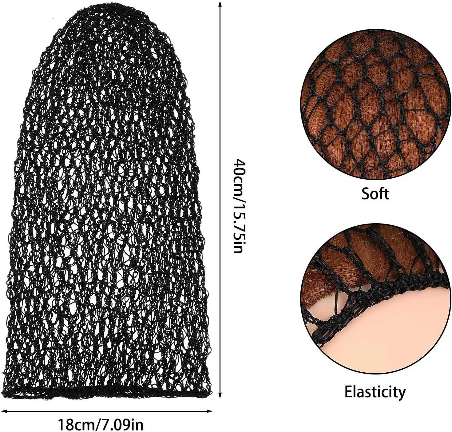 Mesh Hair Net Rayon Knit Crocheted Sleeping Cap Soft Mesh Hairmet Hat Cover Accessories for Long Curly Hair X250812