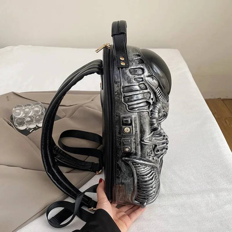 Backpack 2025 New Fashion Design Personalized Large Capacity Acrylic Alien Punk Style Shoulder Bag Trend Bags For Women Man