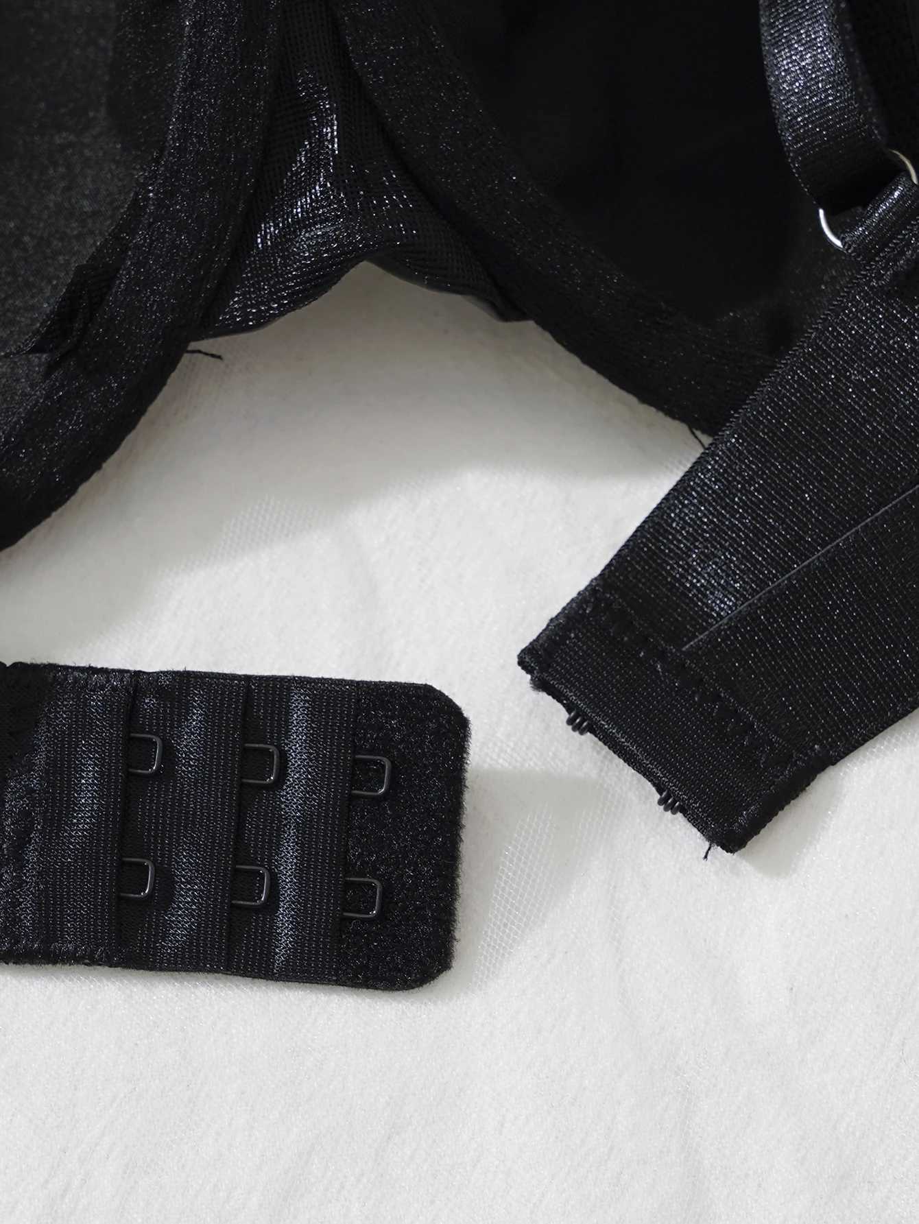 New Fashion Women Sexy Bras And Skirts Set Leather Adjustable Shoulder Strap Underwear Breathable Erotic Lingerie Ruffle SkirtXJ250812