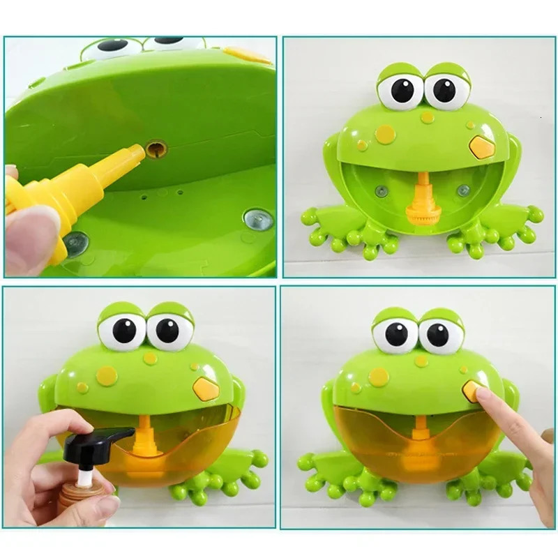 Baby Bath Toys Bubble Machine Crabs Frog Music Kids Bath Toy Bathtub Soap Automatic Bubble Maker Baby Bathroom Toy for Children 250811