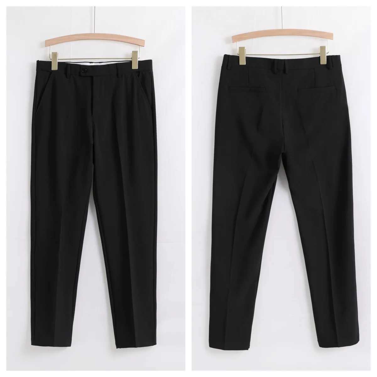 Summer Mens Solid Color Straight Casual Pants Fashion Classic Business Casual Male Brand Clothing Classic Slim Suit Trousers W250812