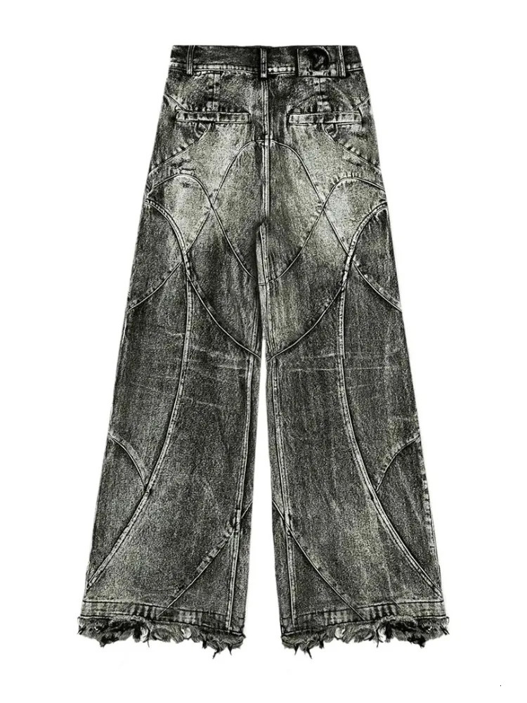 HOUZHOU Vintage Y2k Gothic Baggy Jeans Oversize Goth Harajuku Streetwear Denim Pants Japanese Style Korean Fashion Trousers 250811