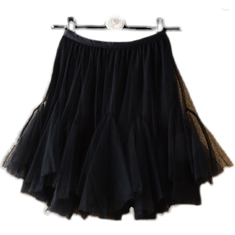 Skirts High Waist A-Line Skirt Women's Sle Summer Slimming Personali Splicing Ort Me Fluffy Thin