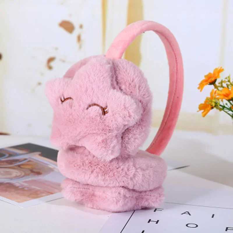 Winter Outdoor Star Smiley Face Plush Earmuffs Accessories Soft Thick Warm Ear Cover Solid Headphone Earlap for Boys Girls XJ250812
