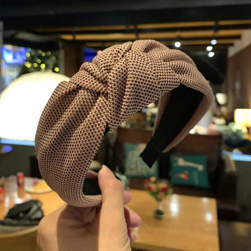 Knotes Retro Monochrome Band Wide Edged Wans Face Wash Hair Accessories Fashionable and Versatile Trendy Simple Wear X250812