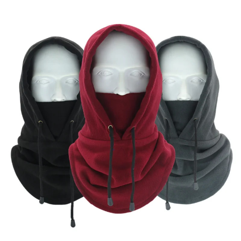 Fashionable Warm Hat Winter Mens and Womens Hats Waterproof and Warm Wool Balaclava Hat Hooded Neck Warm Hiking Scarf 250808
