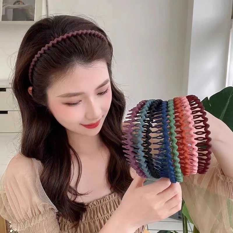 Solid Color Wave Band for Girl Wen Summer Face Wash Sports Hair Band Bands Non-Slip Hair Bands for Wen Accessories X250812