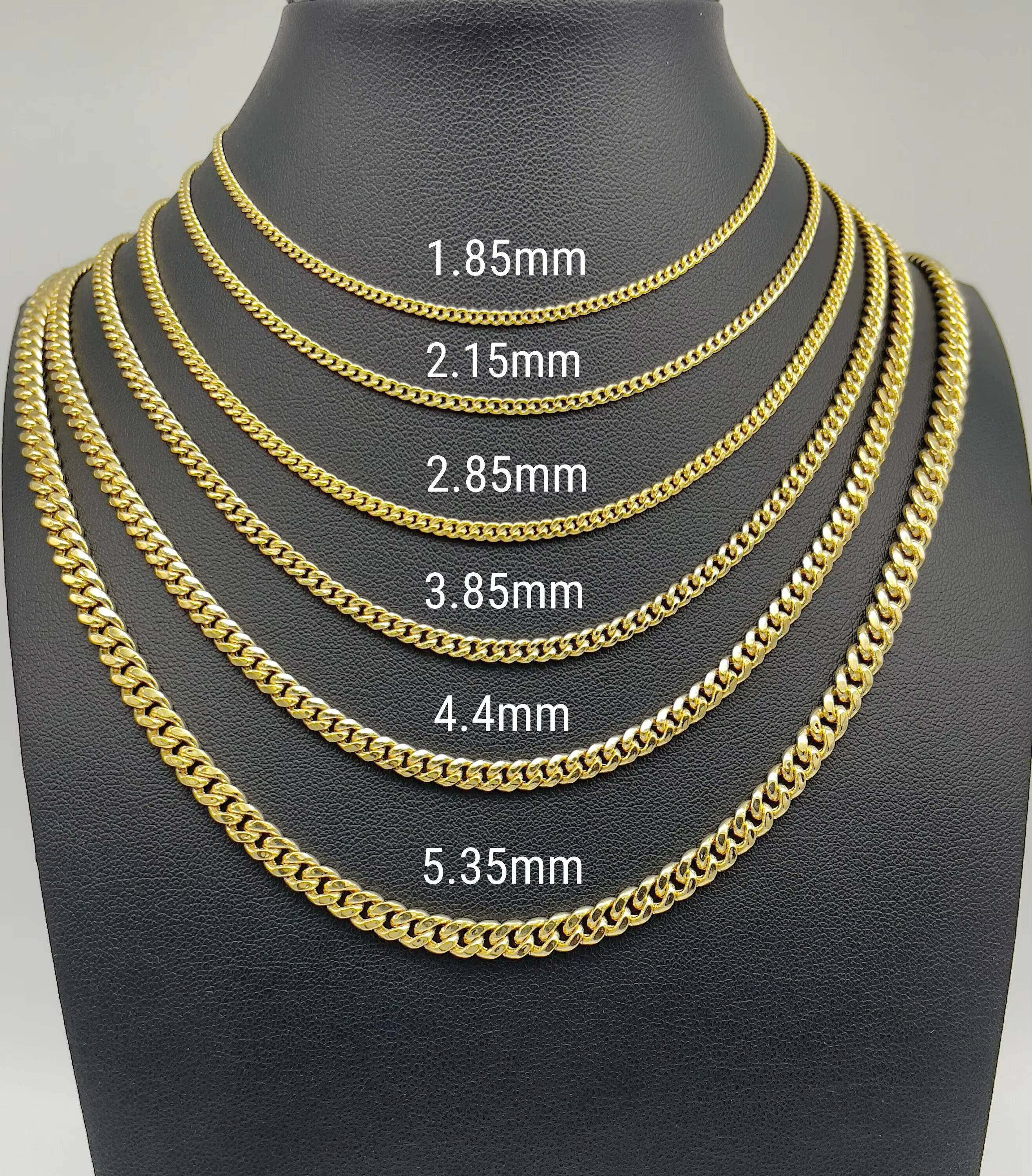Wholesale 14k 18k Gold Plated Cuban Link Chain Necklace Stainless Steel Necklace Gold Plated Cuban Chain