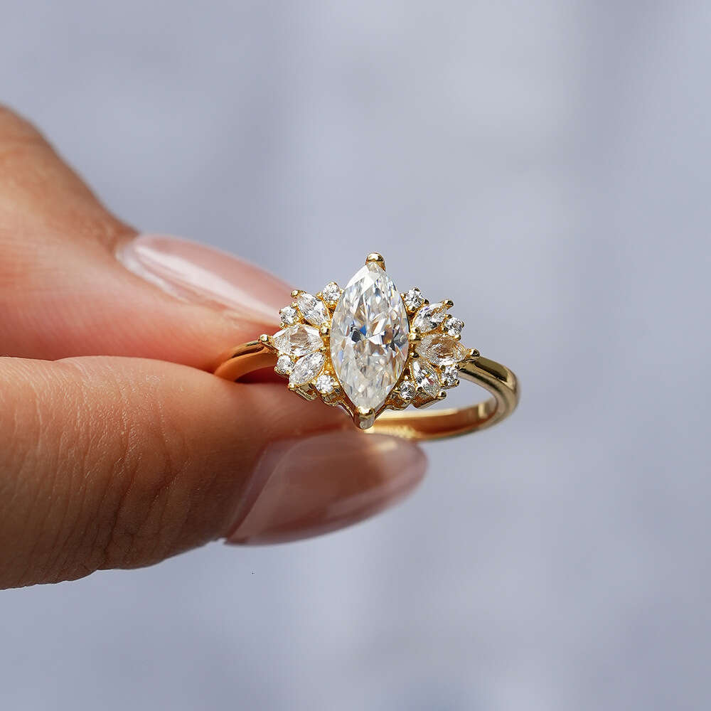 Fashion Rhombus Moissanite Korean and Japanese Style Simple Designer S Pure Jewelry Silver R