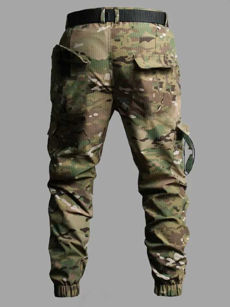 Men Tactical Joggers Outdoor Ripstop Hunting Cargo Pants Working Clothing Hiking Lightweight Camouflage Trousers Mens Streetwear X250812