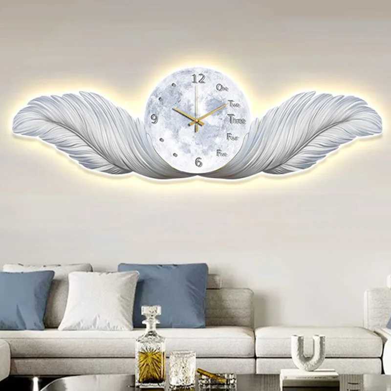 Aesthetic Modern Wall Clocks Digital Wood Vintage Kitchen Interior Aesthetic Wall Watch n Reloj De Pared Home Decor S25812