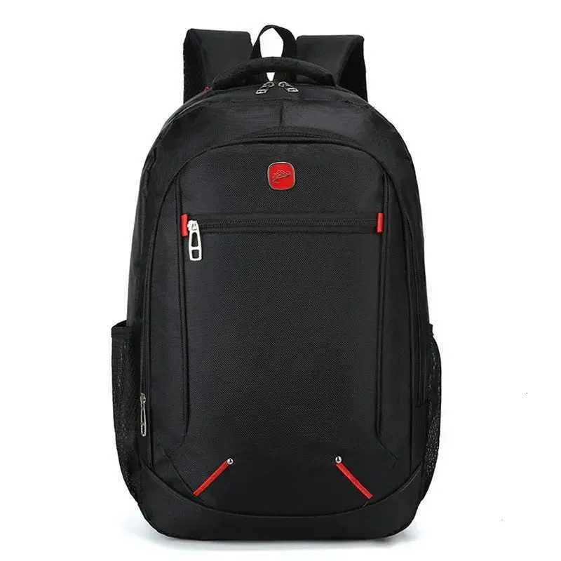 Large-capacity Student School Bag Casual Solid Color Backpack Material Oxford Men New Backpack Multi-functional Simple Bag W250812