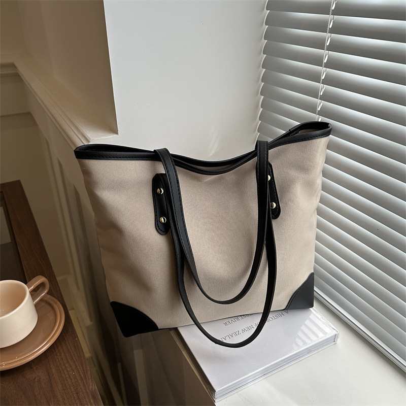 Fashion Casual Large Capacity New Summer Simple Stylish Solid Color Commuter Trendy Single Shoulder Tote Bag for Women ddmymarket