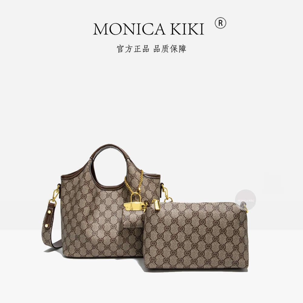 Light Monica Qiqi Luxury Presbyopic Handbag Tote Bag for Women 2024 New Large Capacity Commuting Casual