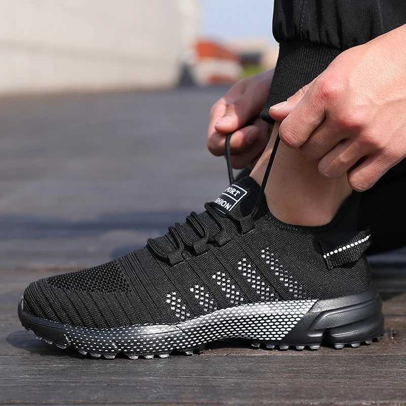 Men Casual Sneakers Mesh Lightweight Breathable Soft Soled Running Shoes Slip-on Mens Flats Loafers Shoe Trainers Mens Shoes Z250812