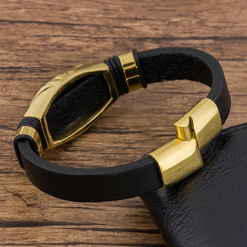 TYO Fashion Charm Stainless Steel Magnet Braided Rope Leather Men Bracelet Skull Rock Bangle Vintage Retro Hip Hop Jewelry 250811