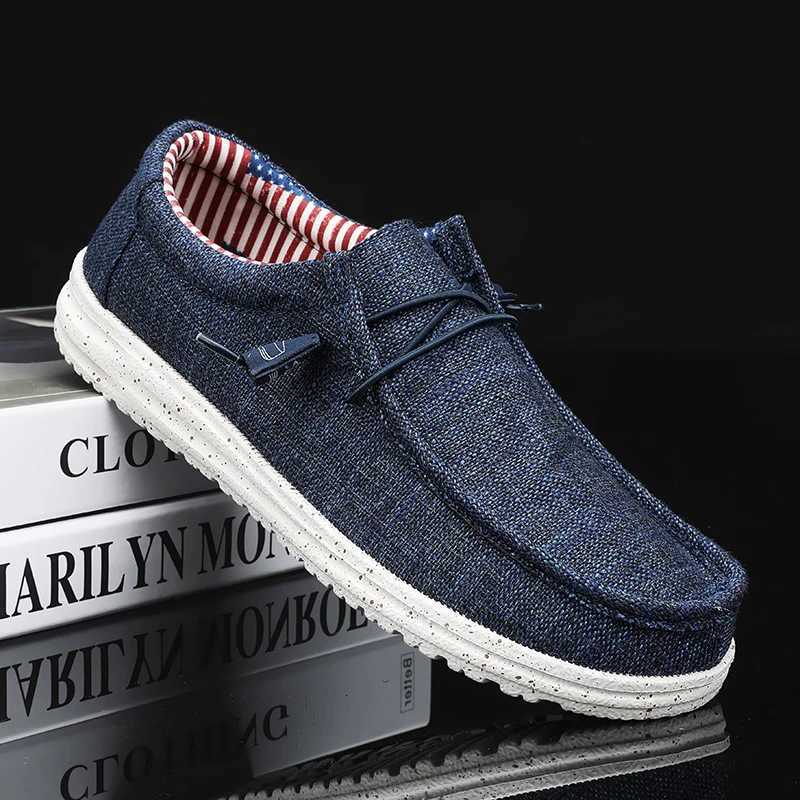 Men Casual Shoes Slip on Canvas Loafers Comfortable Walking Flats for Men Non Slip Soft Sneakers Summer Loafers Z250812
