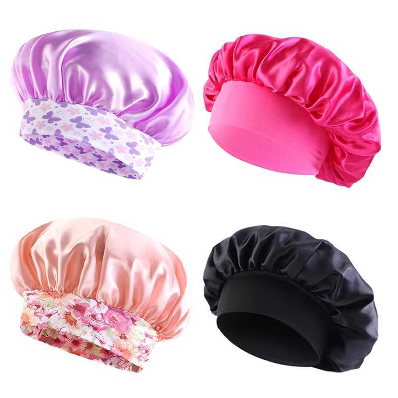 4PCS/LOT Kids Printing Stain Bonnet Baby Turban African Children Printing Bonnet Sleeping Cap Boys Girls Night Sleeping Hats XJ250812
