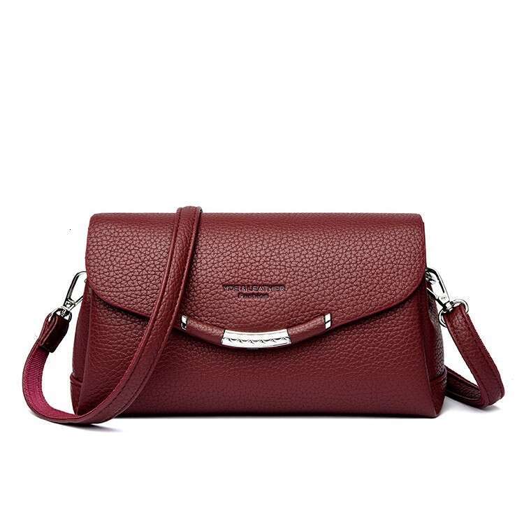2025 Summer New Fashion Versatile Soft Leather Single Shoulder Crossbody Large Capacity Middle-aged Mom Bag