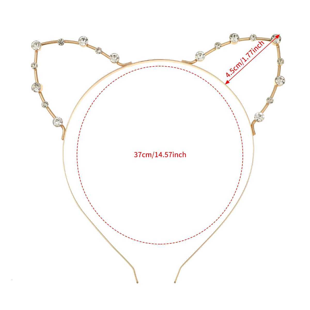 Girls Cat Ears Bands Sweet Hairbands For Wen Rhinestone Alloy Band Cute Band Party Festival Hair Accessories X250812