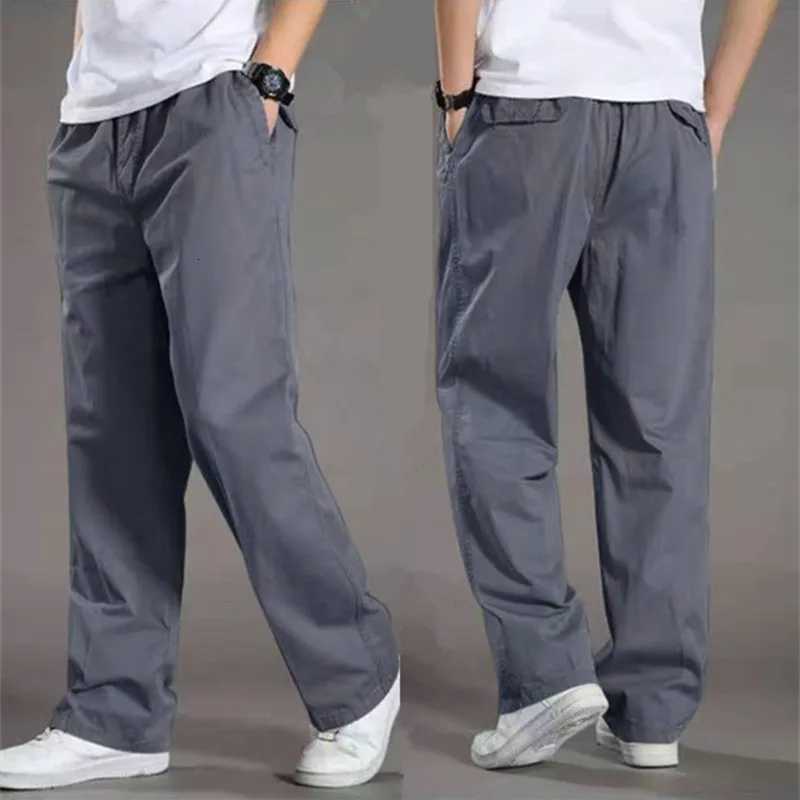 2024 New Mens Summer Thin Cotton Casual Pants Loose Straight Leg Trend All Matching Mens Long Pants X250812